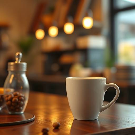 Still image from a television commercial showcasing a new coffee product.